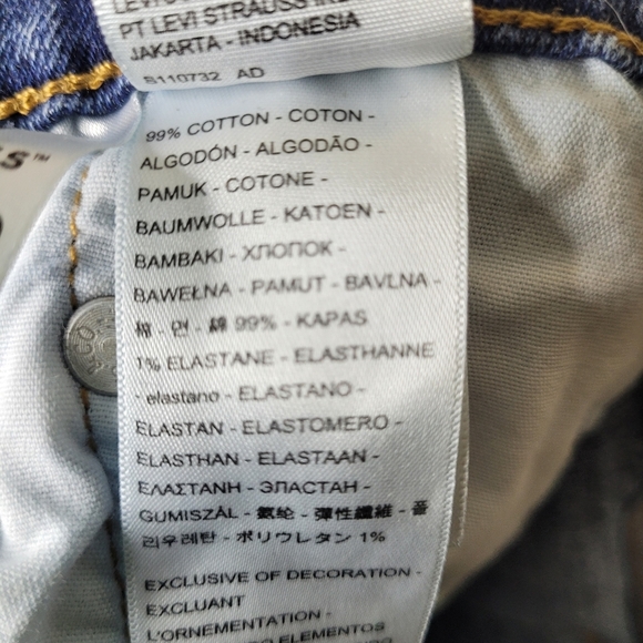 Levis 501 Cut Off Jean Shorts Size 20W Button Fly - Picture 7 of 7